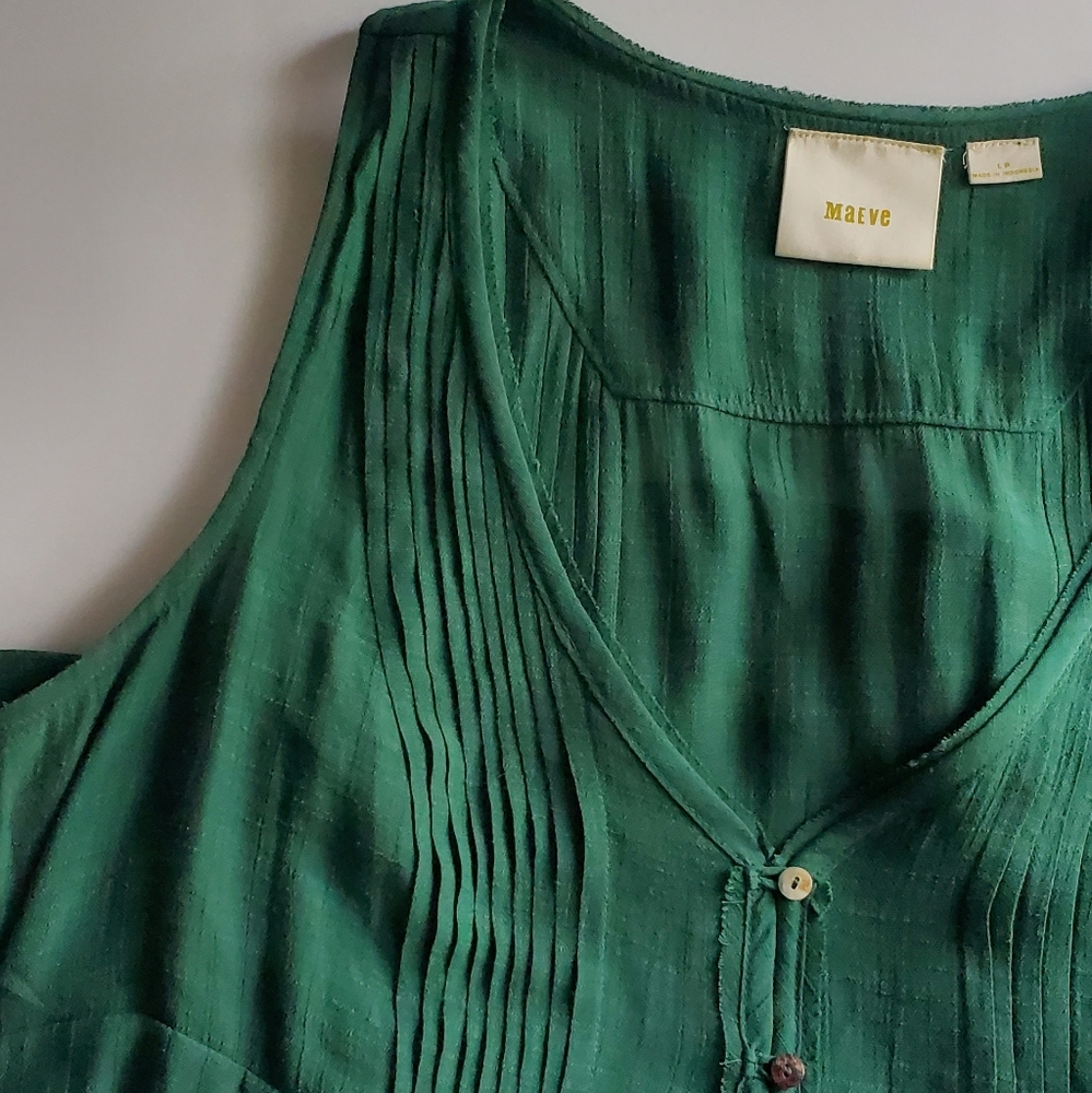 Anthropology Kelly Green Top PL